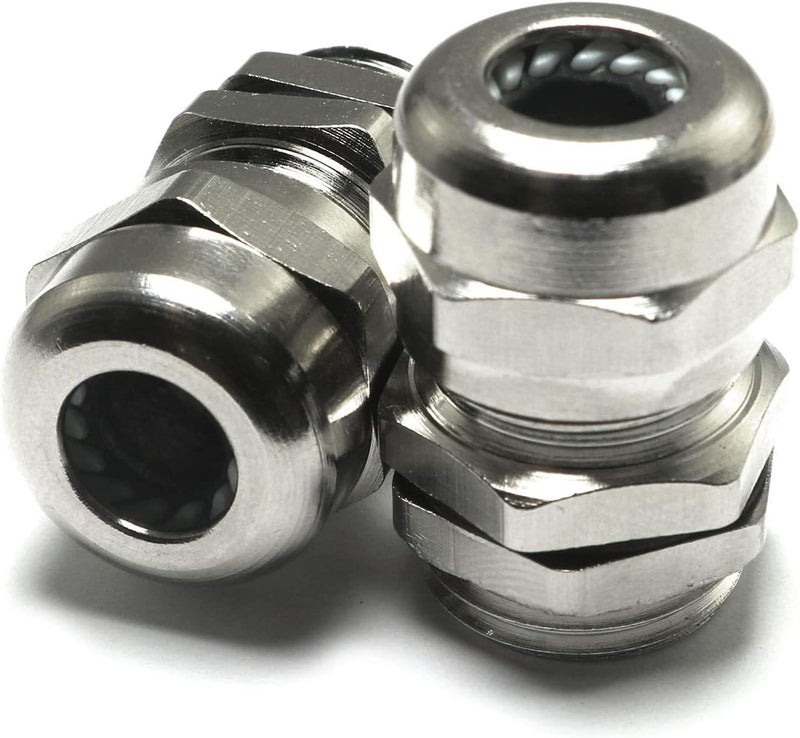 SQXBK 5PCS PG9 4-8mm Wire Range Metal Waterproof Connector Fastener Locknut Stuffing Cable Gland - Image 2